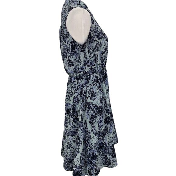 Rebecca Taylor Floral Cinch Waist Silk Dress Size 0 - Picture 8 of 10